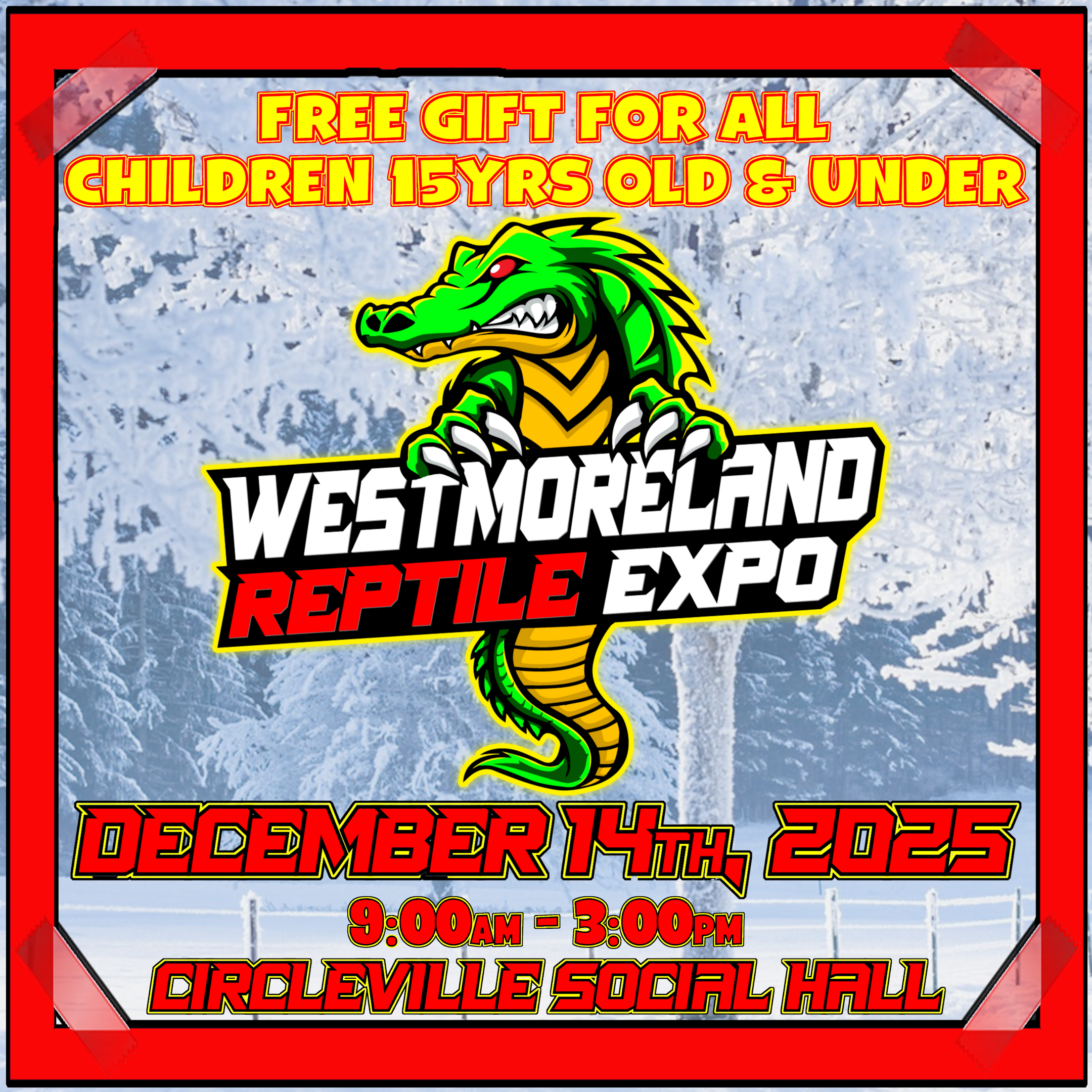 Westmoreland Reptile Expo — December 14, 2025